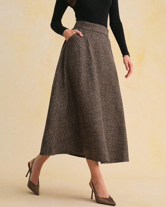 Women's Woven Polyester Skirt Bottoms - RIHOAS