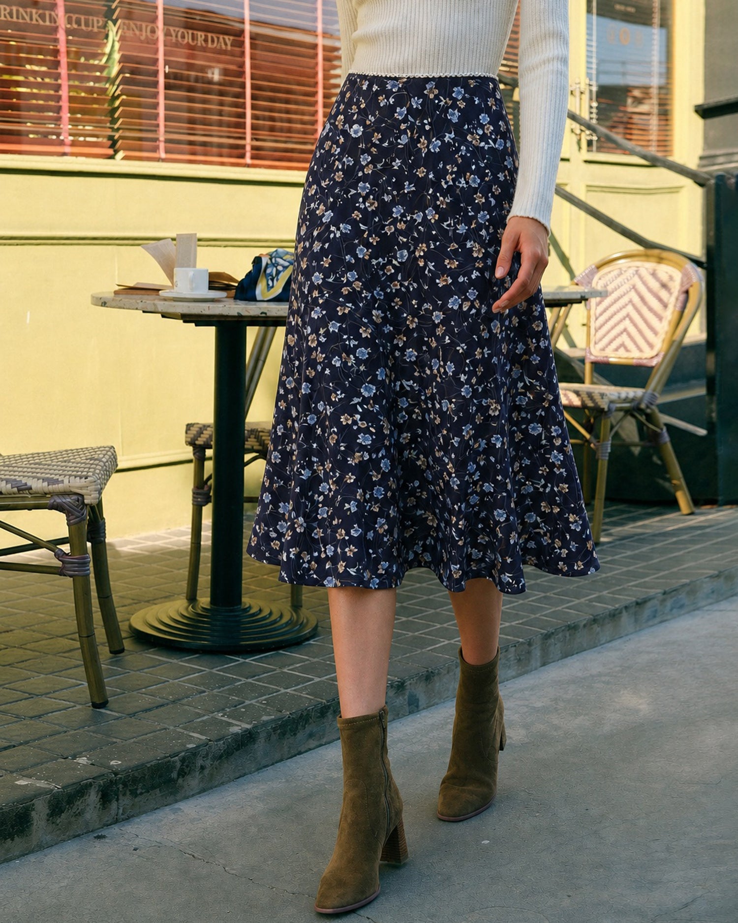 Women's Woven Polyester Skirt - RIHOAS