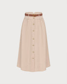 Women's Woven Polyester Skirt Bottoms - RIHOAS