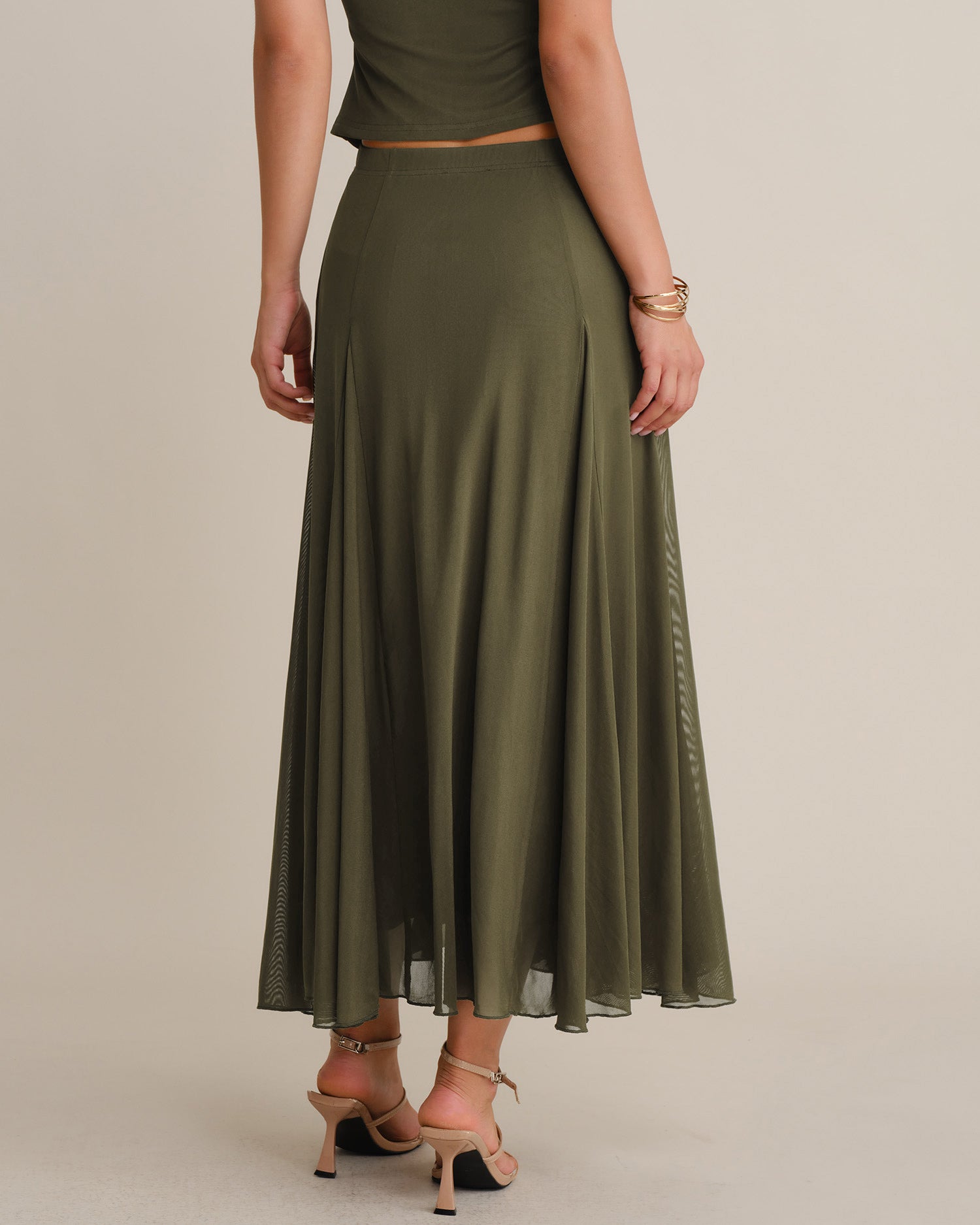 Women's Woven Polyester Skirt - RIHOAS - 04