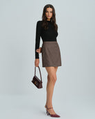 Women's Woven Polyester Skirt Bottoms - RIHOAS