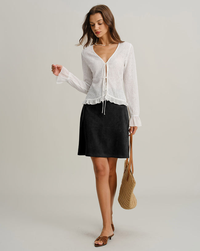 Women's Woven Polyester Skirt Bottoms - RIHOAS