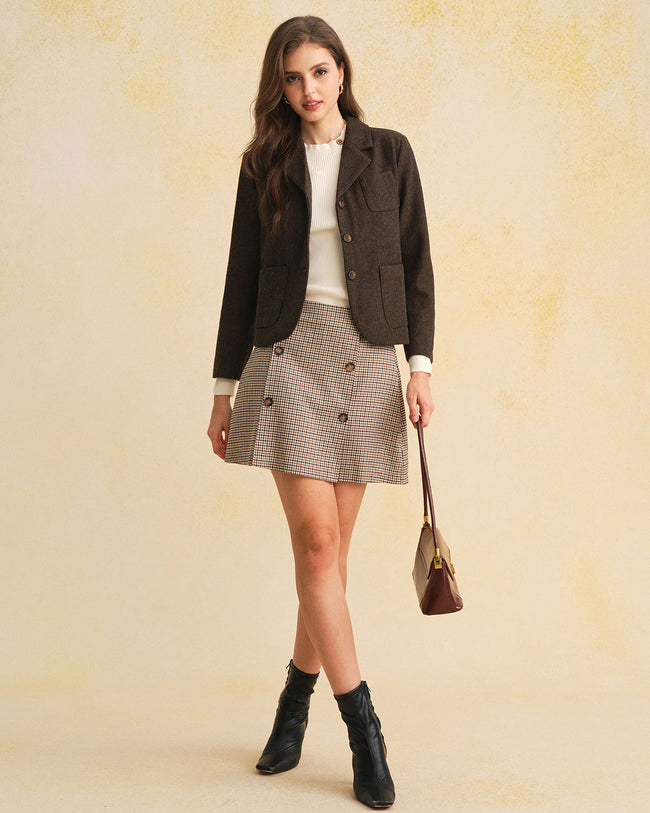 Women's Woven Polyester Skirt Bottoms - RIHOAS