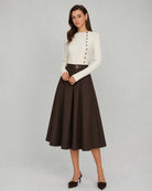 Women's Woven Polyester Skirt - RIHOAS