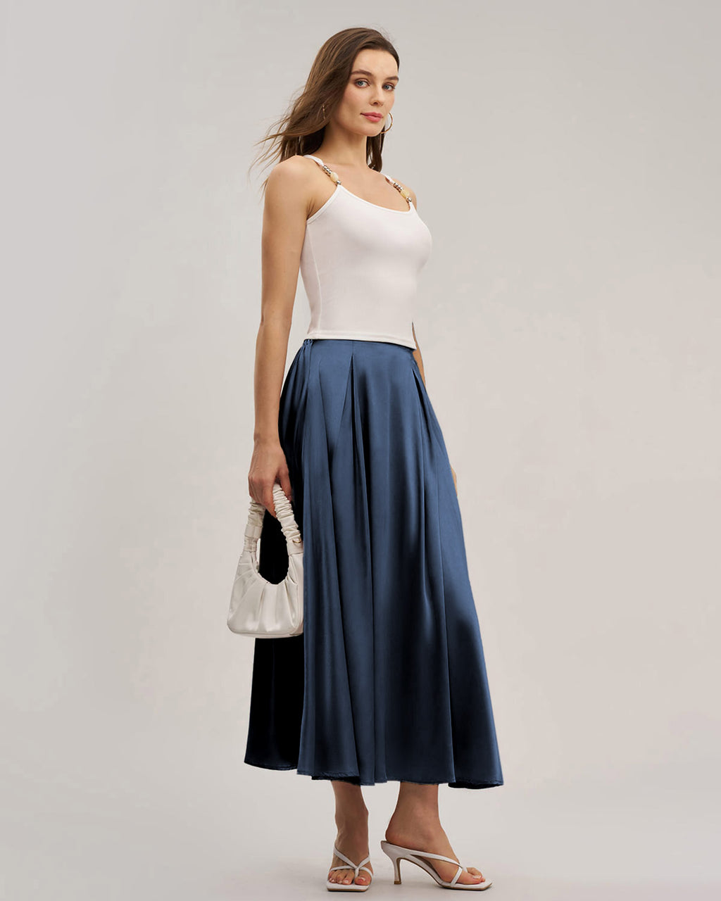 Women's Woven Polyester Skirt Bottoms - RIHOAS