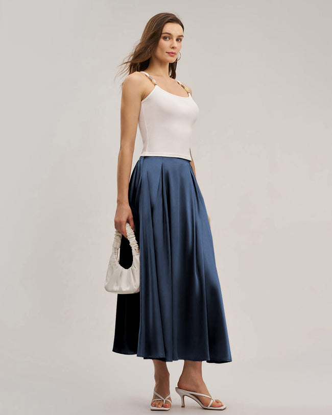 Women's Woven Polyester Skirt Bottoms - RIHOAS