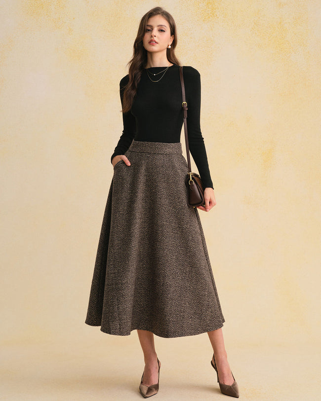 Women's Woven Polyester Skirt Bottoms - RIHOAS