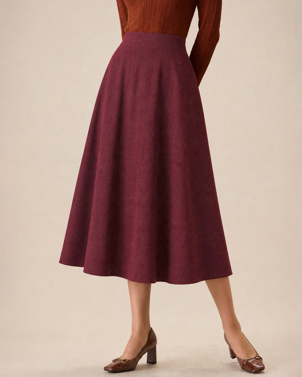 Women's Woven Polyester Skirt - RIHOAS - 01