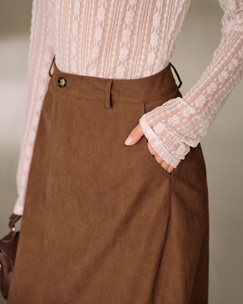 Women's Woven Polyester Skirt Bottoms - RIHOAS