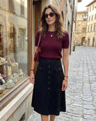 Women's Woven Polyester Skirt Bottoms - RIHOAS