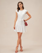 Women's Woven Polyester Skirt Bottoms - RIHOAS