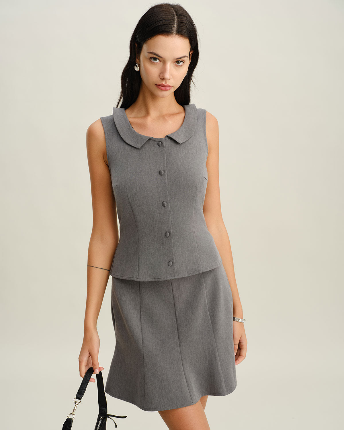 Women's Woven Polyester Skirt Bottoms - RIHOAS