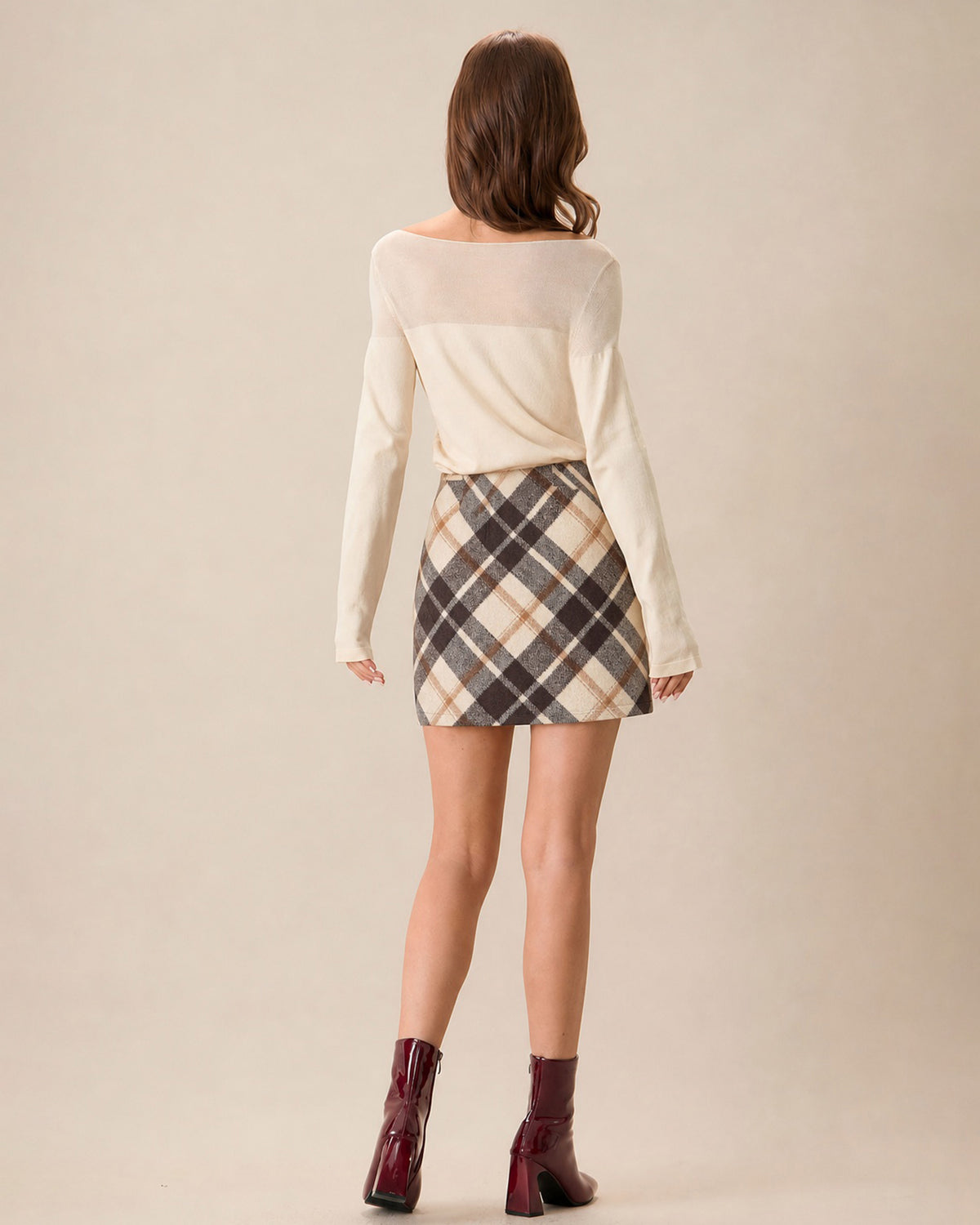 Women's Woven Polyester Skirt - RIHOAS - 02