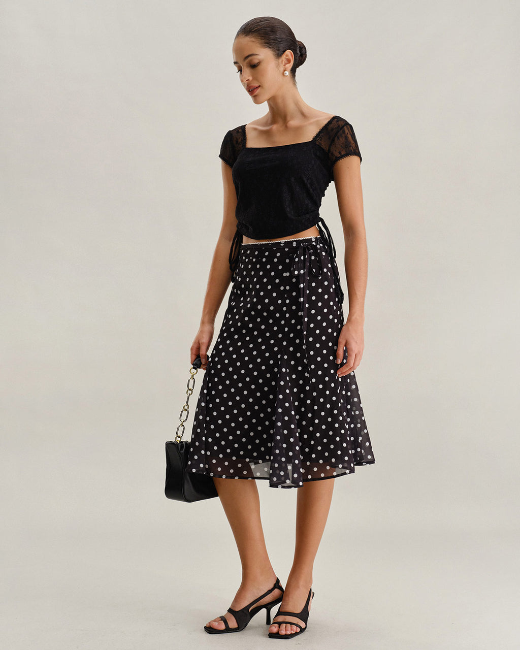Women's Woven Polyester Skirt Bottoms - RIHOAS