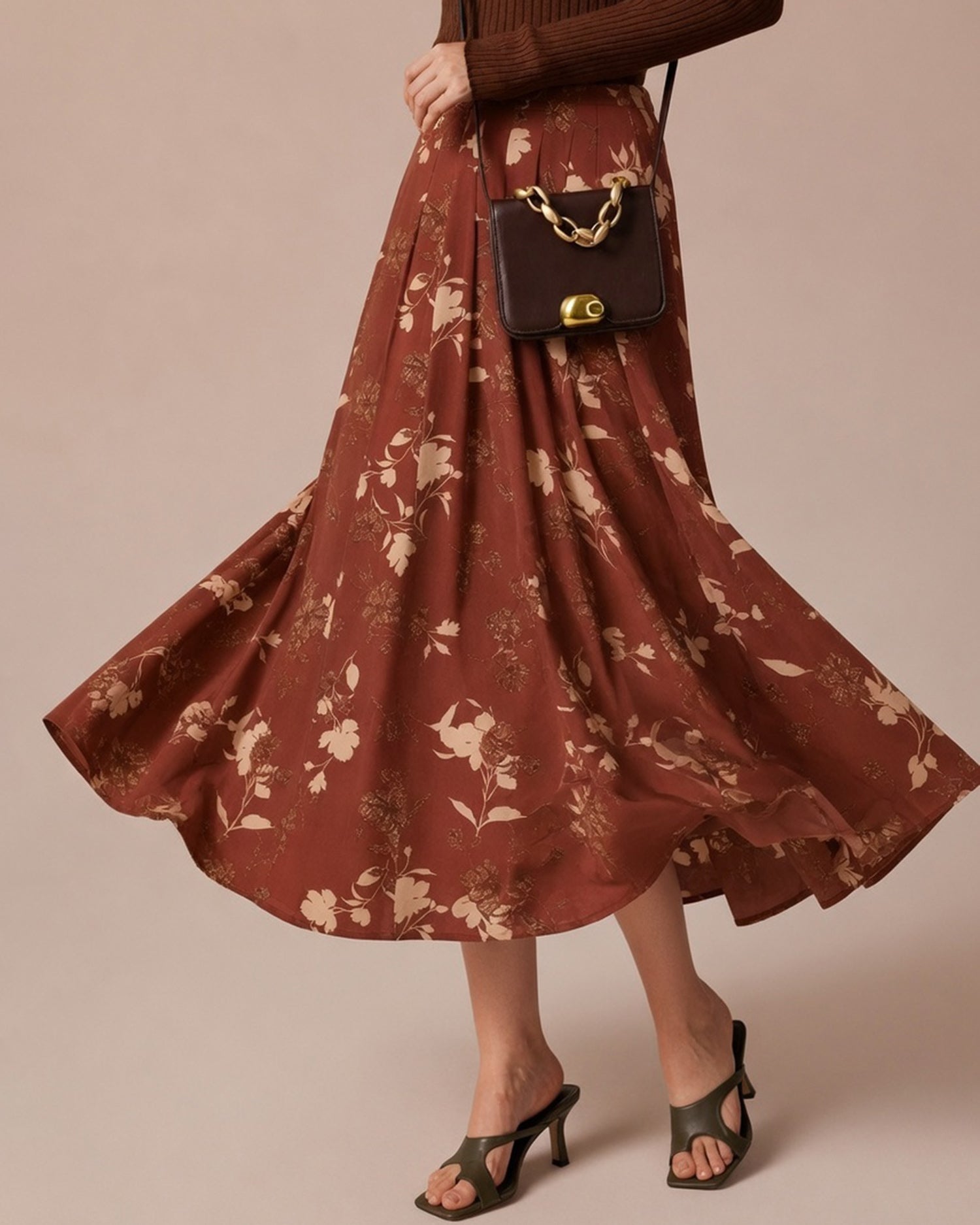 Women's Woven Polyester Skirt - RIHOAS