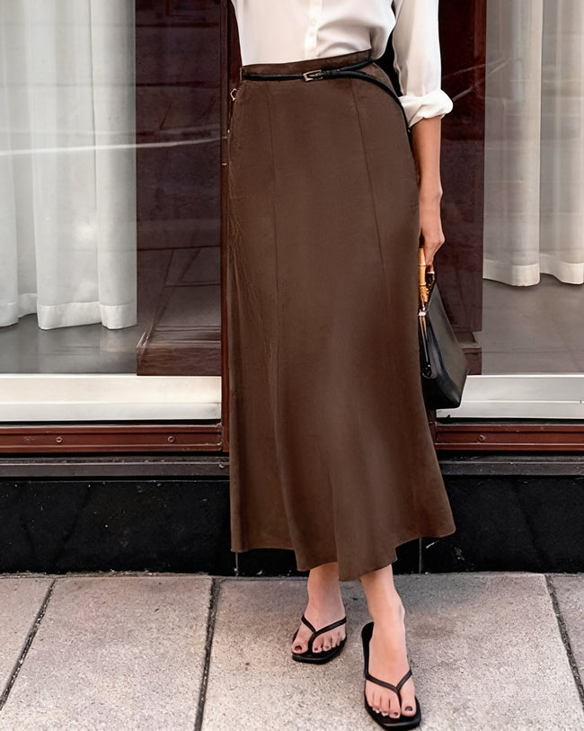 Women's Woven Polyester Skirt Bottoms - RIHOAS