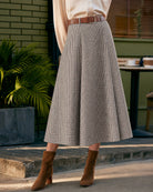 Women's Woven Polyester Skirt - RIHOAS