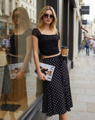 Women's Woven Polyester Skirt Bottoms - RIHOAS