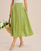 Women's Woven Polyester Skirt Bottoms - RIHOAS