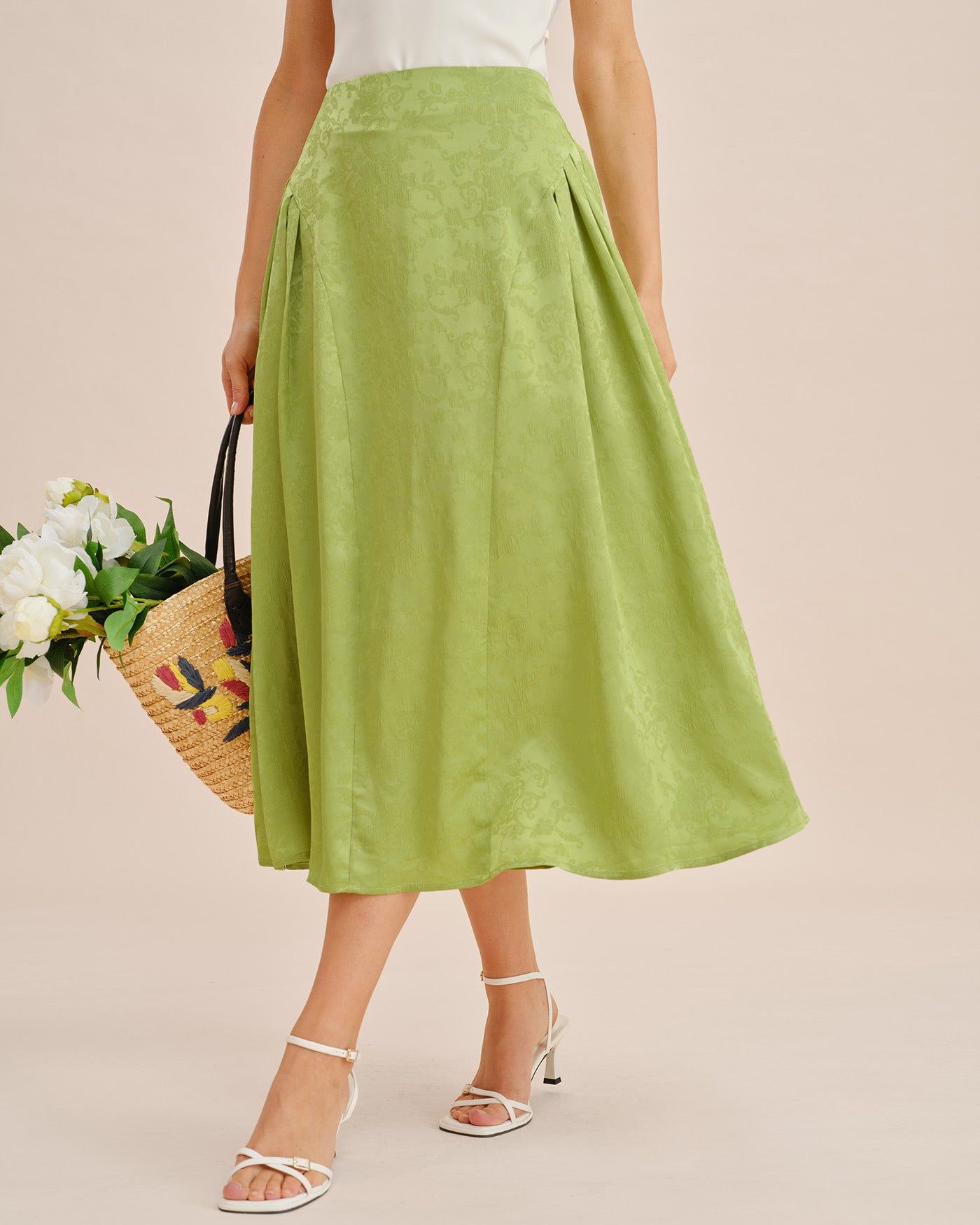 Women's Woven Polyester Skirt Bottoms - RIHOAS