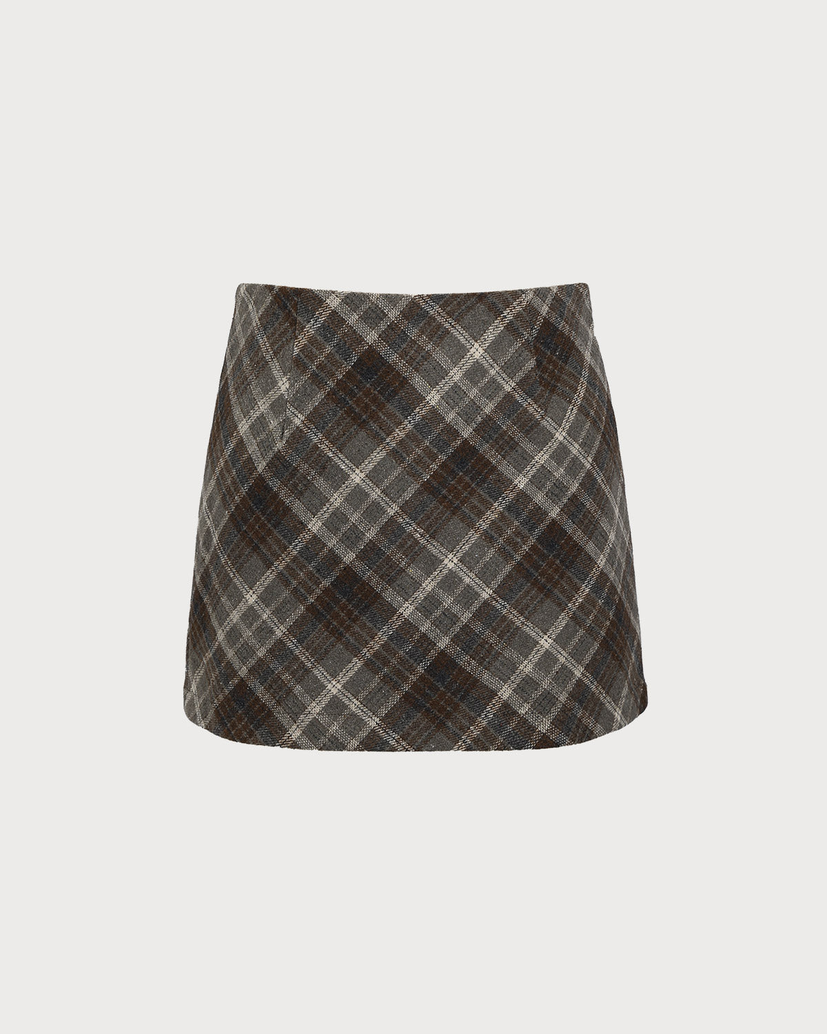 Women's Woven Polyester Skirt Brown Bottoms - RIHOAS