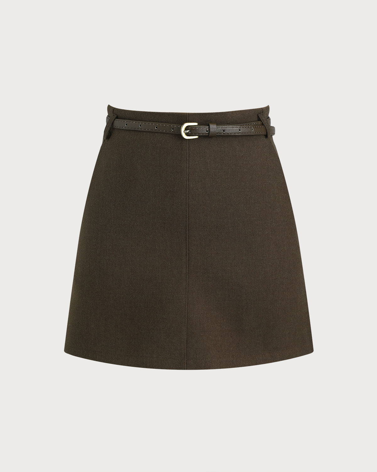 Women's Woven Polyester Skirt Coffee Bottoms - RIHOAS