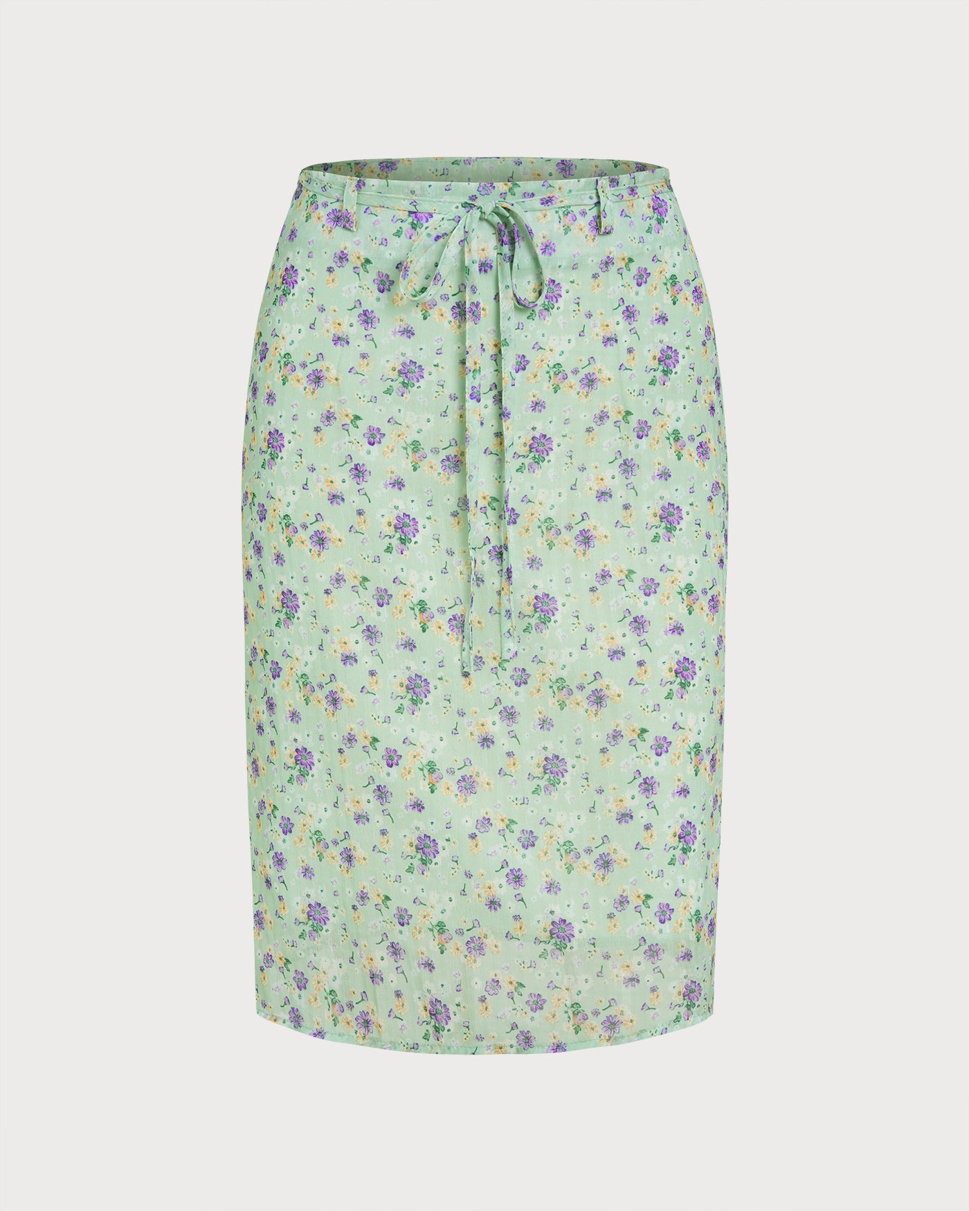 Women's Woven Polyester Skirt Green Bottoms - RIHOAS