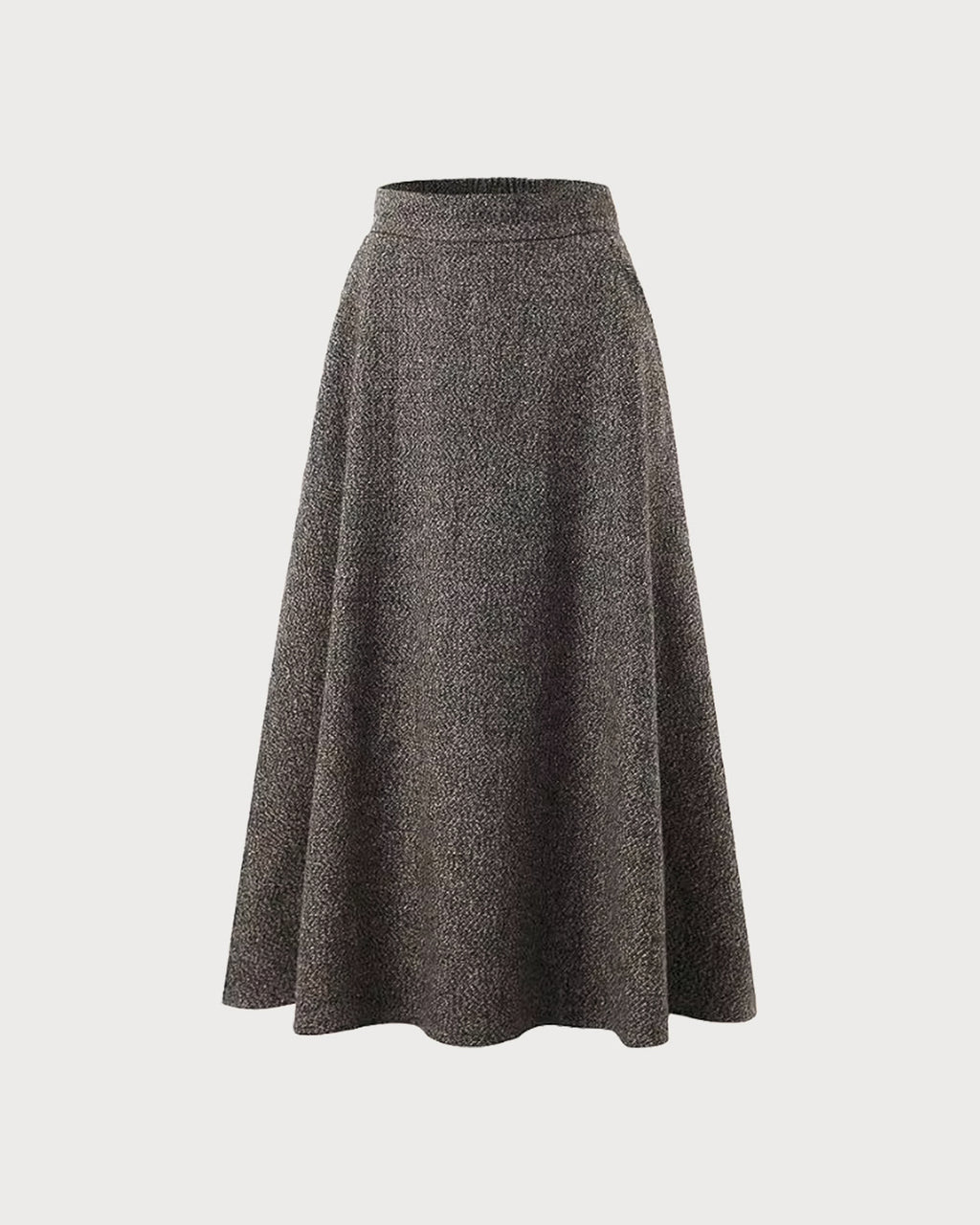 Women's Woven Polyester Skirt Grey Bottoms - RIHOAS