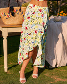 Women's Woven Polyester Skirt Multi Bottoms - RIHOAS