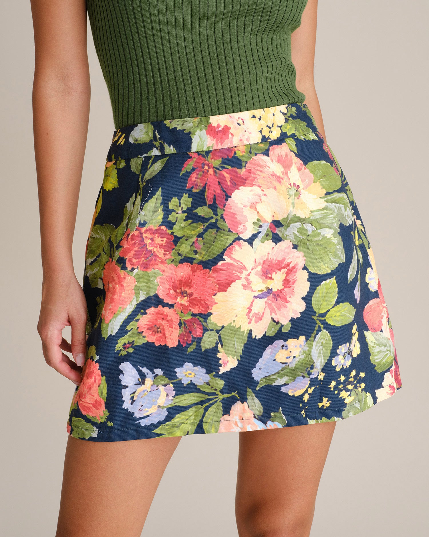 Women's Woven Polyester Skirt Multi - RIHOAS