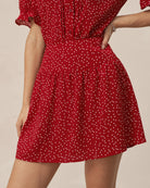 Women's Woven Polyester Skirt Red Bottoms - RIHOAS