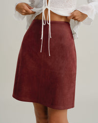 Women's Woven Polyester Skirt Red Bottoms - RIHOAS