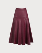 Women's Woven Polyester Skirt Red Bottoms - RIHOAS