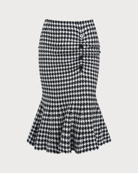 Women's Woven Polyester Skirt White Bottoms - RIHOAS
