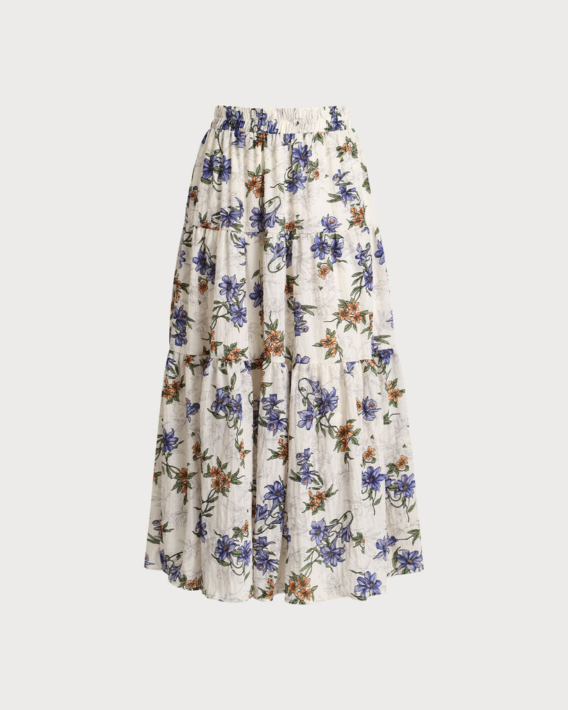 Women's Woven Polyester Skirts Apricot Bottoms - RIHOAS
