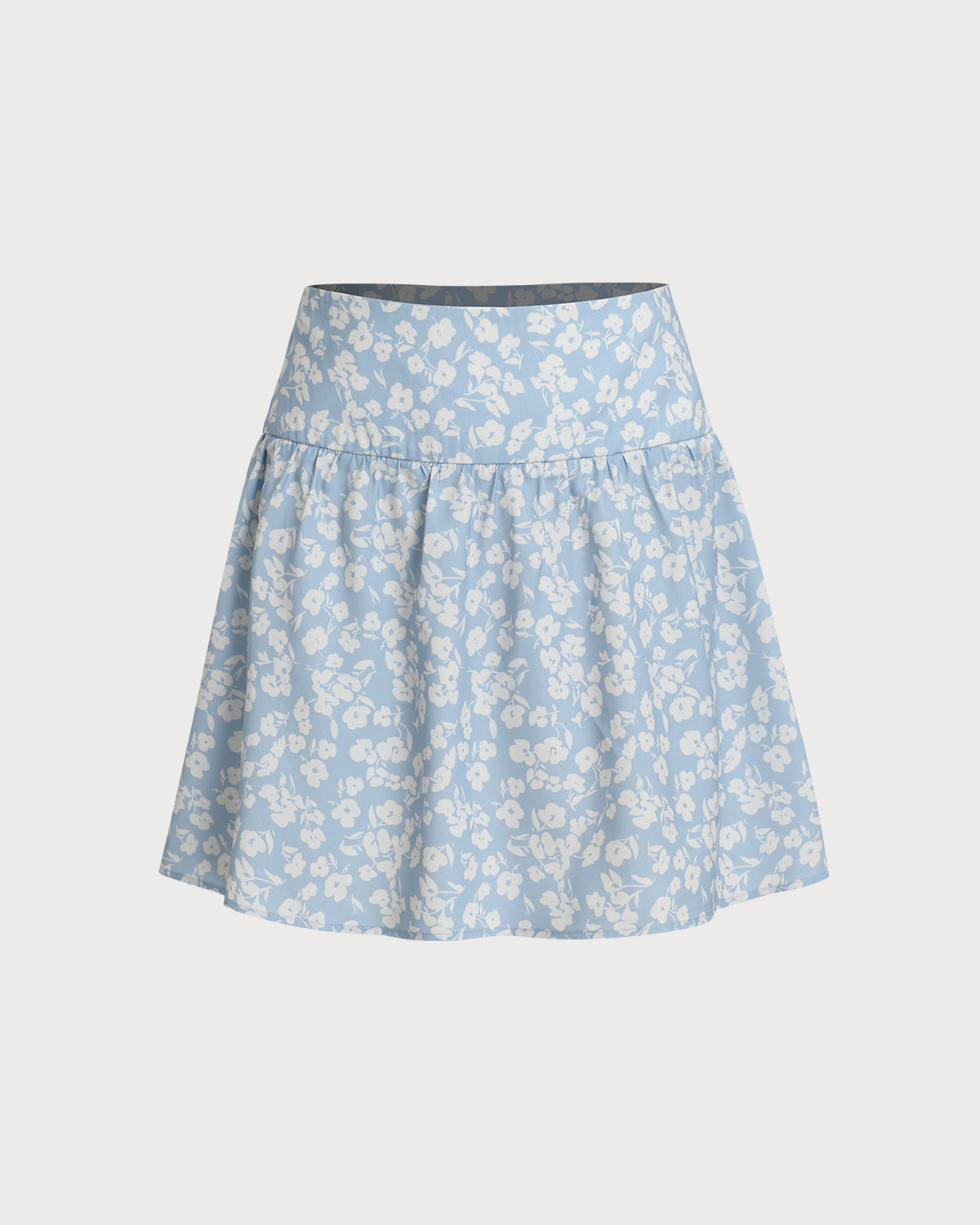 Women's Woven Polyester Skirts Blue Bottoms - RIHOAS
