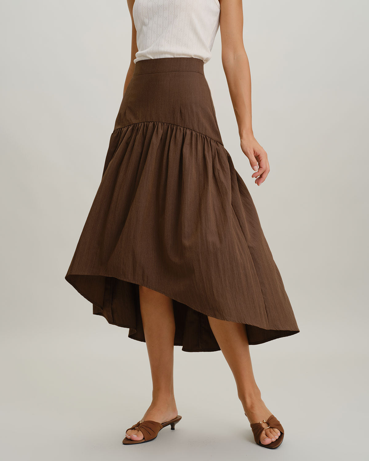 Women's Woven Polyester Skirts Bottoms - RIHOAS