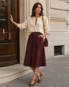 Women's Woven Polyester Skirts - RIHOAS - 03