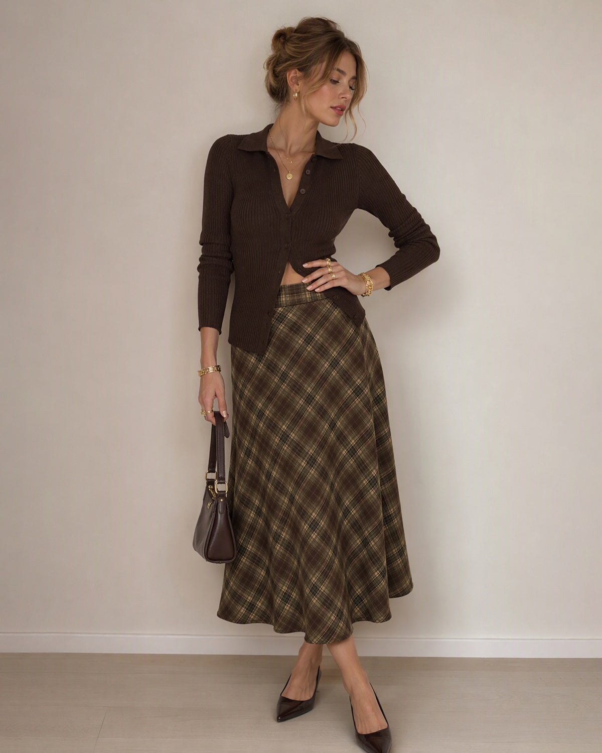 Women's Woven Polyester Skirts - RIHOAS