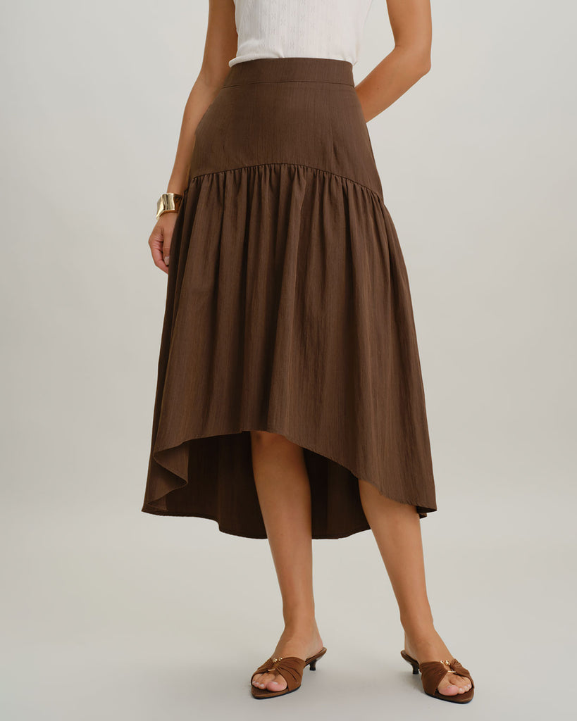 Women's Woven Polyester Skirts Bottoms - RIHOAS