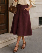 Women's Woven Polyester Skirts - RIHOAS - 02