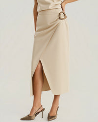 Women's Woven Polyester Skirts Bottoms - RIHOAS