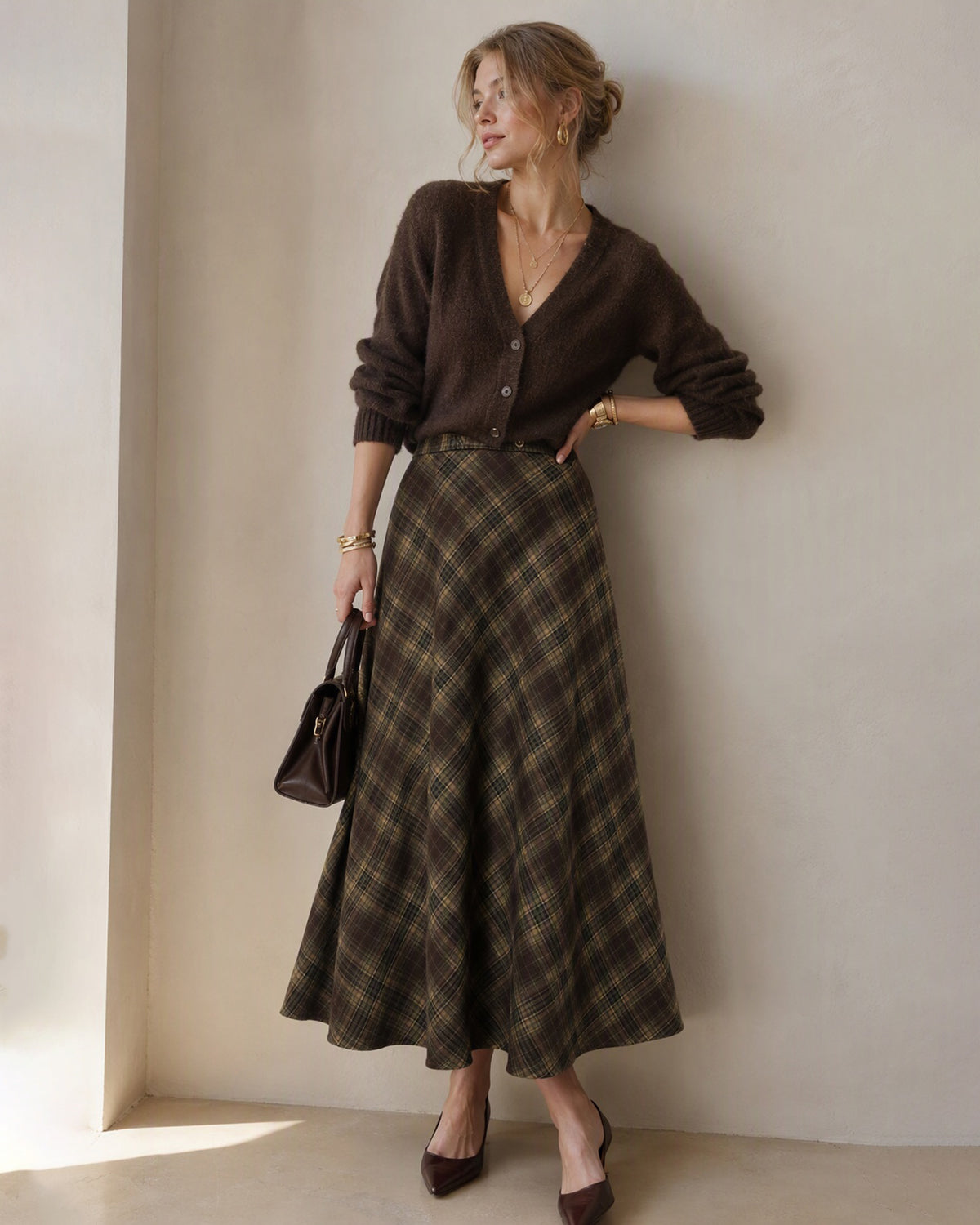 Women's Woven Polyester Skirts - RIHOAS