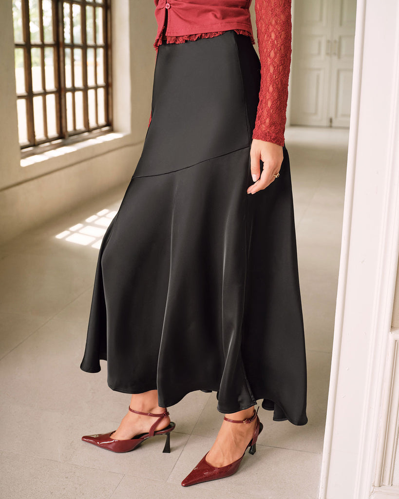 Women's Woven Polyester Skirts Bottoms - RIHOAS