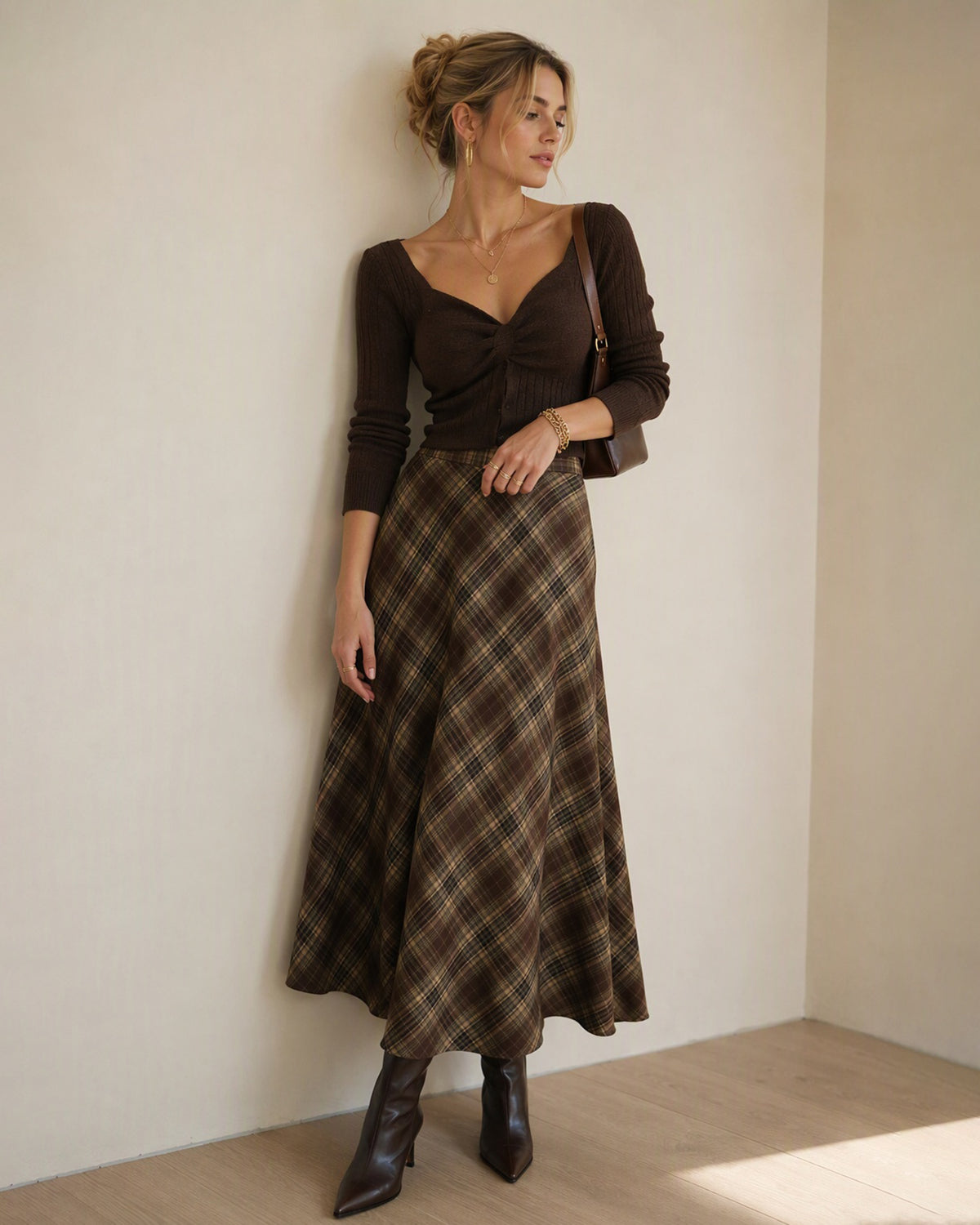 Women's Woven Polyester Skirts - RIHOAS