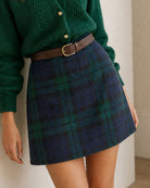 Women's Woven Polyester Skirts Green - RIHOAS