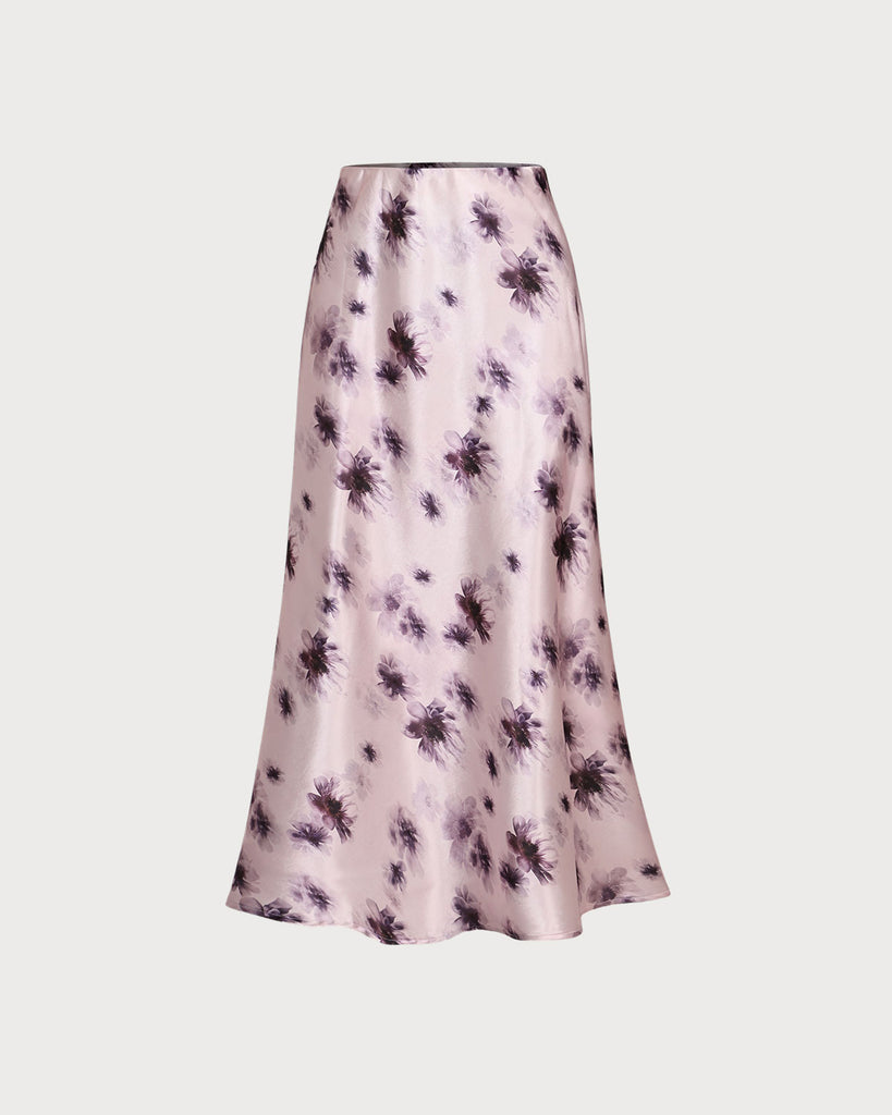 Women's Woven Polyester Skirts Pink Bottoms - RIHOAS