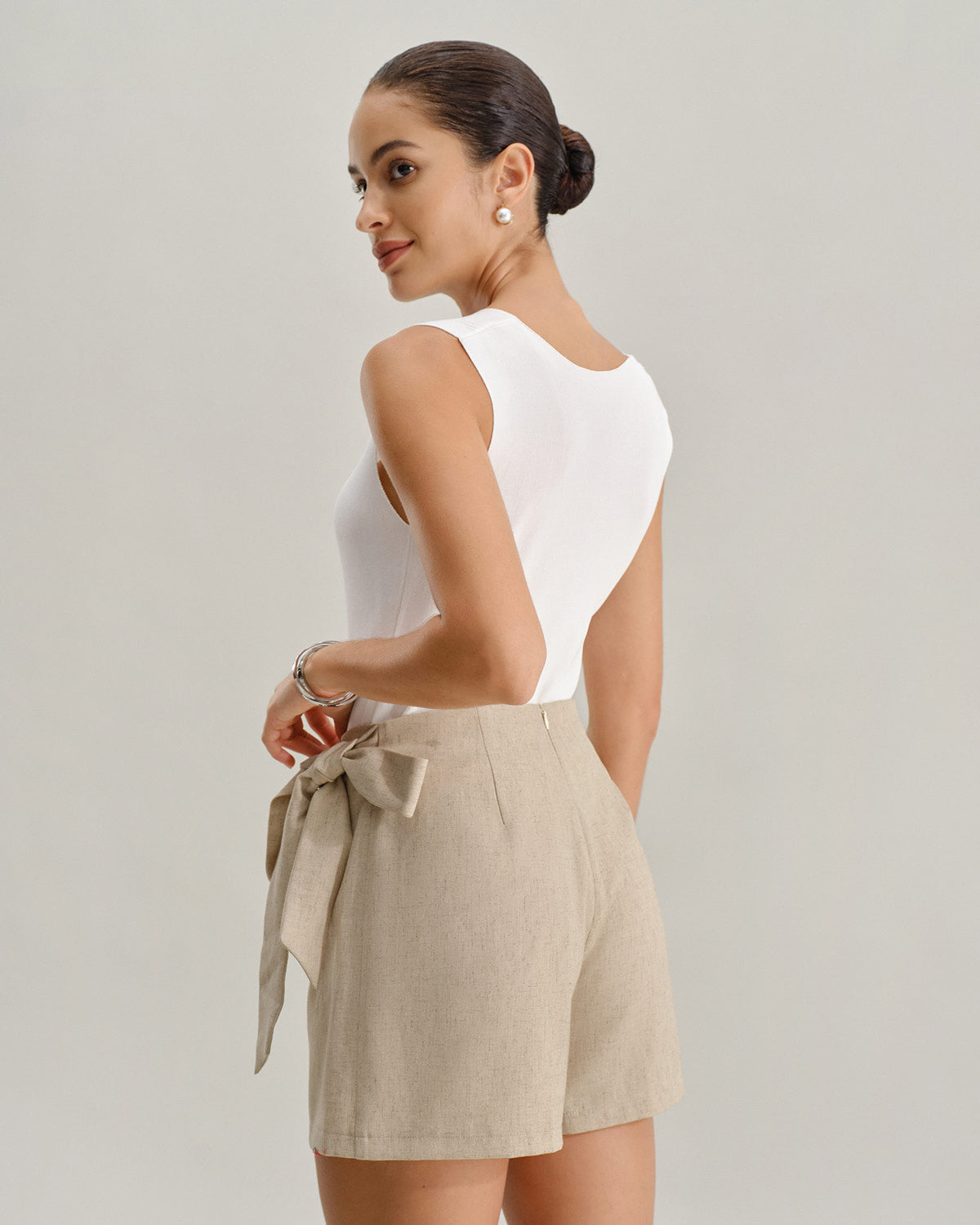 Women's Woven Polyester Skort Bottoms - RIHOAS