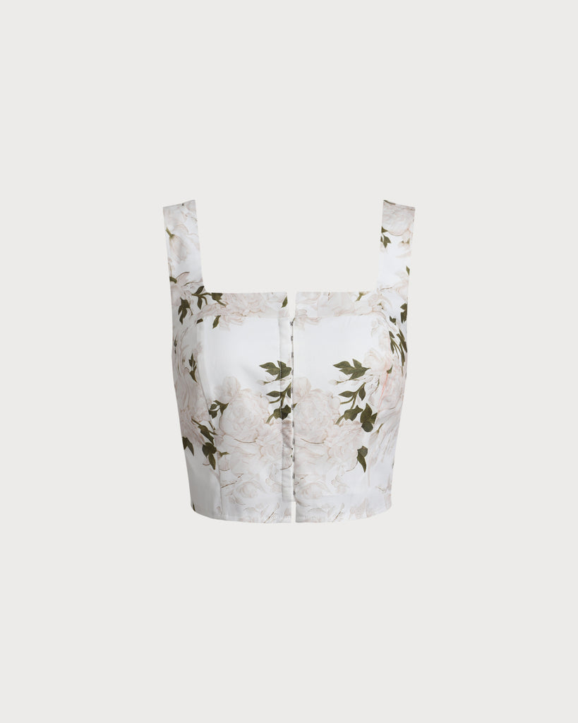 Women's Woven Polyester Tank Top White Tops - RIHOAS