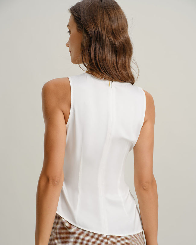 Women's Woven Polyester Tank Tops Tops - RIHOAS